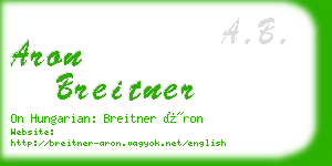 aron breitner business card